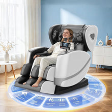 Laden Sie das Bild in den Galerie-Viewer, Ganzkörper-Massagesessel "Airport" mit Zero-Gravity-Funktion – Premium Massagesessel mit Heizfunktion, Bluetooth, Touchscreen, Luftdruckmassage &amp; 3D-Fußmassage für Zuhause und Büro