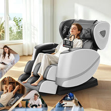 Laden Sie das Bild in den Galerie-Viewer, Ganzkörper-Massagesessel "Airport" mit Zero-Gravity-Funktion – Premium Massagesessel mit Heizfunktion, Bluetooth, Touchscreen, Luftdruckmassage &amp; 3D-Fußmassage für Zuhause und Büro