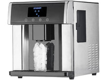 Laden Sie das Bild in den Galerie-Viewer, Profi Eiswürfelmaschine mit Spender. Robustes Edelstahlgehäuse. Eiswürfel oder Eiswasser auf Knopfdruck.