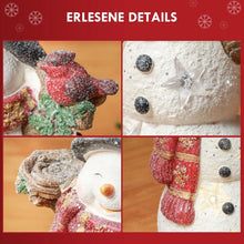 Laden Sie das Bild in den Galerie-Viewer, Schneemann Weihnachtsdeko mit LED-Beleuchtung, Batteriebetrieb, warmweiß, 38 cm