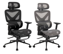 Laden Sie das Bild in den Galerie-Viewer, RESTO ergonomischer und vielfach einstellbarer Chefsessel, Bürostuhl, Mesh-Stoff, schwitzfrei.