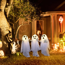 Laden Sie das Bild in den Galerie-Viewer, Halloween 3er Set Geister-Hofpfahl mit LED-Lichtern