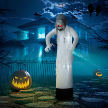 Laden Sie das Bild in den Galerie-Viewer, Halloween Geisterhexe 190 cm mit roten Augen aufblasbar Hexen mit LED-Lichtern