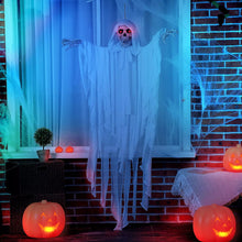 Laden Sie das Bild in den Galerie-Viewer, Halloween Hängender Horror Geist 153 cm mit LED Augen, glühend.
