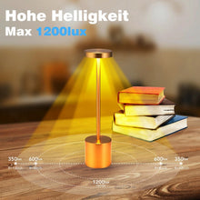Laden Sie das Bild in den Galerie-Viewer, LED Tischlampe. Lampe mit Dimmung. Akkubetrieb. Nachttisch, Gartentisch. Exklusiv. Touch-Funktion