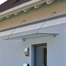 Laden Sie das Bild in den Galerie-Viewer, Glas-Vordächer, sehr exklusiver Regenschutz 150/200 cm Breite. VSG Sicherheitsglas.