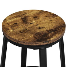 Laden Sie das Bild in den Galerie-Viewer, Barhocker 2er Set mit Bar-Tisch im Industriestil. Holz und Metall.
