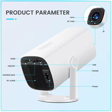 Laden Sie das Bild in den Galerie-Viewer, Mini-Beamer rechteckiges Gehäuse, 4K UHD Heimkino Projektor LCD 5G WiFi Bluetooth Taschenkino für Iphone und Android