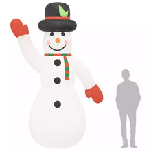 Laden Sie das Bild in den Galerie-Viewer, Schneemann - aufblasbar. Mit LED-Beleuchtung. Bester Blickfänger. 1,95 - 10 Meter Höhe.