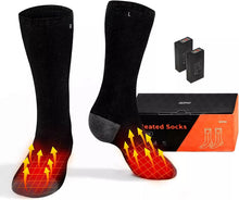 Laden Sie das Bild in den Galerie-Viewer, Heizbares Paar Socken mit 2 x Akku 4000 mAh. Nie mehr kalte Füße! Perfekt in der kalten Jahreszeit.