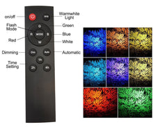 Laden Sie das Bild in den Galerie-Viewer, LED RGB Color Gartenlicht 6er Set mit Gartenspieß. 4 x 3 Watt Farbige LED-Licht. Fernbedienung