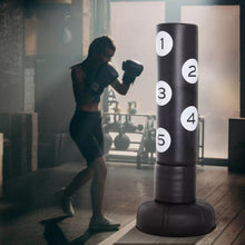 Laden Sie das Bild in den Galerie-Viewer, Standboxsack mit Ständer 176 cm Boxing Trainer Geeignet für Profis und Anfänger Schwarz