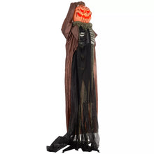 Laden Sie das Bild in den Galerie-Viewer, Halloween Dekoration Skelett-Kürbis 183 cm mit LED-Lichter Soundfunktion