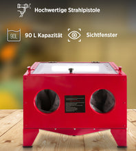 Laden Sie das Bild in den Galerie-Viewer, Sandstrahler Sandstrahlkabine Sandstrahlgerät Sandstrahlanlage 90 Liter