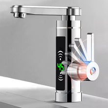 Laden Sie das Bild in den Galerie-Viewer, Wasserhahn Armatur mit Durchlauferhitzer mit LED-Anzeige. Komplette 3000W Armatur mit Stromanschluss.