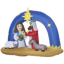 Laden Sie das Bild in den Galerie-Viewer, Aufblasbarer Weihnachtsbogen 1,57 m Bibel-Bogen von Jesus' Geburt mit LED