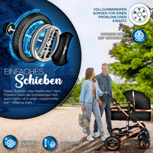 Laden Sie das Bild in den Galerie-Viewer, Kinderwagen 3 in 1 Kombi-Buggy Reisebuggy inkl. Auto- Babyschale. Faltbar.