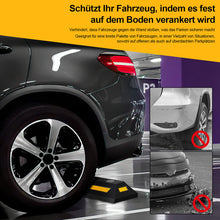 Laden Sie das Bild in den Galerie-Viewer, 2x Autostopper Hartgummi-Reifenstopper. Einparkhilfe.