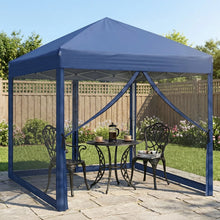 Laden Sie das Bild in den Galerie-Viewer, Faltpavillon 3 x 3 m Pop-Up – Partyzelt, Eventzelt &amp; Gartenzelt mit 4 Moskitonetzen in Grau, Blau oder beige