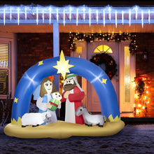 Laden Sie das Bild in den Galerie-Viewer, Aufblasbarer Weihnachtsbogen 1,57 m Bibel-Bogen von Jesus' Geburt mit LED