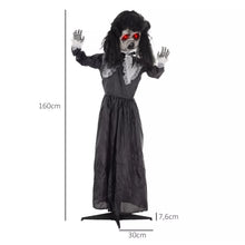 Laden Sie das Bild in den Galerie-Viewer, Halloween Dekoration Geisterpuppe 160 cm mit LED-Lichter Soundfunktion