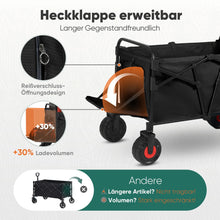 Laden Sie das Bild in den Galerie-Viewer, Bollerwagen Faltbar Gartenwagen Handwagen Strandwagen Klappbar Transportwagen