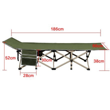 Laden Sie das Bild in den Galerie-Viewer, Faltliege, Camping-Faltbett. Praktisch. Verschiedene Farben. 186 cm Länge. Preiswert.