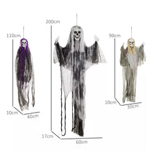 Laden Sie das Bild in den Galerie-Viewer, Halloween 3er-Set Skelett in Lebensgröße 90/110/200cm Hängend