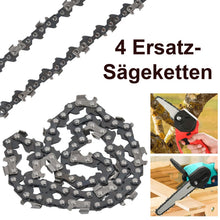 Laden Sie das Bild in den Galerie-Viewer, 4x Ersatzketten 8 Zoll Sägeketten zu Mini-Akku-Kettensäge