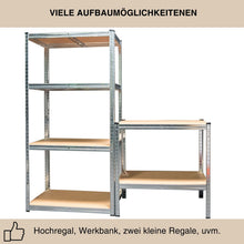 Laden Sie das Bild in den Galerie-Viewer, Schwerlastregale 180 x 90 x 40 cm 5 Böden - bis 875 kg