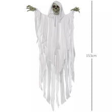 Laden Sie das Bild in den Galerie-Viewer, Halloween Hängender Horror Geist 153 cm mit LED Augen, glühend.