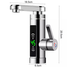 Laden Sie das Bild in den Galerie-Viewer, Wasserhahn Armatur mit Durchlauferhitzer mit LED-Anzeige. Komplette 3000W Armatur mit Stromanschluss.