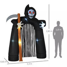 Laden Sie das Bild in den Galerie-Viewer, Aufblasbarer Halloween Sensenmann riesig 285 cm mit 8 LEDs
