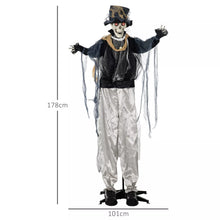 Laden Sie das Bild in den Galerie-Viewer, Halloween Dekoration Skelett Bräutigam 100 cm mit Geräuschen, Sound, Augenglühen