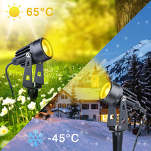 Laden Sie das Bild in den Galerie-Viewer, LED Gartenlicht 6er Set mit Gartenspieß. 6 x 3 Watt LED-Licht. Warmweiß.