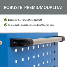 Laden Sie das Bild in den Galerie-Viewer, Werkstattwagen Servicewagen 3 Etagen – Stahl. Super preiswert. 70x39x79 cm.