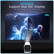 Laden Sie das Bild in den Galerie-Viewer, Mini-Beamer rechteckiges Gehäuse, 4K UHD Heimkino Projektor LCD 5G WiFi Bluetooth Taschenkino für Iphone und Android