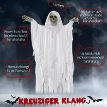 Laden Sie das Bild in den Galerie-Viewer, Halloween Hängender Horror Geist 153 cm mit LED Augen, glühend.