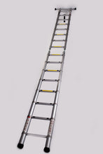 Laden Sie das Bild in den Galerie-Viewer, Teleskop-Klappleitern mit Aluminiumringen 320/380/440/500/560 cm