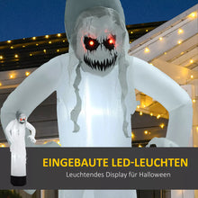 Laden Sie das Bild in den Galerie-Viewer, Halloween Geisterhexe 190 cm mit roten Augen aufblasbar Hexen mit LED-Lichtern