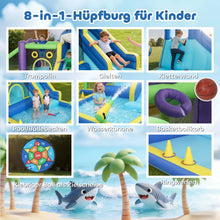 Laden Sie das Bild in den Galerie-Viewer, Planschen, Springen, Toben, Hüpfen und Spielen – 8-in-1 Hai-Wasserpark