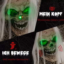 Laden Sie das Bild in den Galerie-Viewer, Halloween Dekoration Skelett 160 cm mit LED-Lichter Soundfunktion