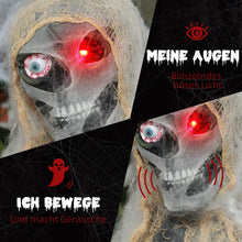 Laden Sie das Bild in den Galerie-Viewer, Halloween einäugige Mumie. Krabbelnde Mumie mit rot leuchtenden Augen
