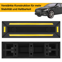 Laden Sie das Bild in den Galerie-Viewer, 2x Autostopper Hartgummi-Reifenstopper. Einparkhilfe.