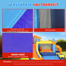 Laden Sie das Bild in den Galerie-Viewer, Sommer-Hit! Hüpfburg 8-in-1 mit Wasserrutsche &amp; Gebläse