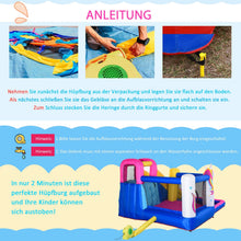 Laden Sie das Bild in den Galerie-Viewer, Einhorn-Hüpfburg mit Wasserpark – der Traum aller Kinder!