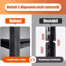 Laden Sie das Bild in den Galerie-Viewer, Kinderleichter Aufbau! Schwerlastregale der neuen Generation. 80-200 cm Höhe. Verschiedene Größen. Mit 3, 4 oder 5 Böden.