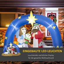 Laden Sie das Bild in den Galerie-Viewer, Aufblasbarer Weihnachtsbogen 1,57 m Bibel-Bogen von Jesus' Geburt mit LED