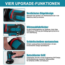 Laden Sie das Bild in den Galerie-Viewer, Sonderposten: Akku-Mini-Winkelschleifer Flex. Klein und handlich. Übliche 76 mm Scheiben.