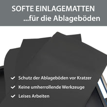 Laden Sie das Bild in den Galerie-Viewer, Werkstattwagen Servicewagen 3 Etagen – Stahl. Super preiswert. 70x39x79 cm.